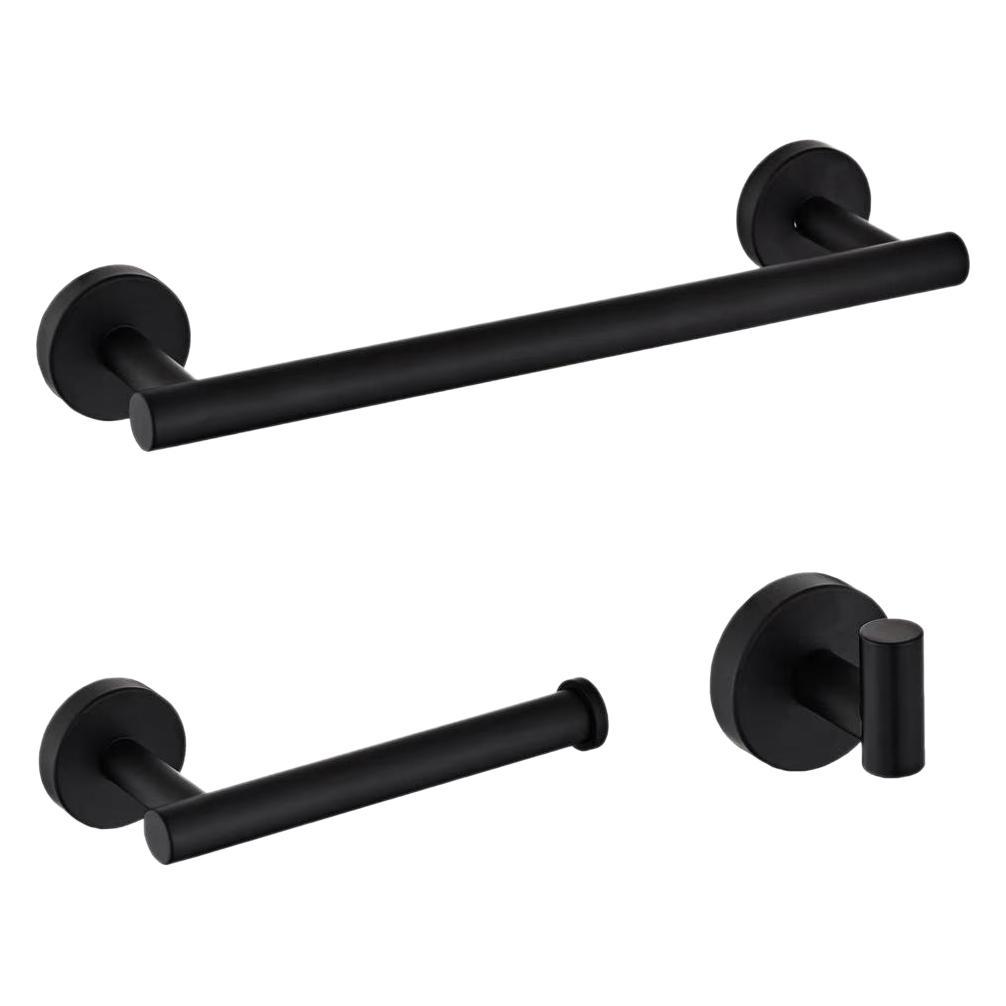 Toallero de Barra Única para Baño de Acero Inoxidable con Perforación para Baño y Hotel