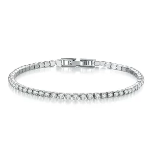 Браслет tennis Chengyuan Jewelry, циркон 2,5 мм, медь с гальваническим покрытием, 14–19 см