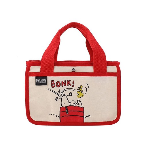 2024 new cross-border handbag fashion cartoon canvas lunch box bag manufacturer wholesale lunch bag