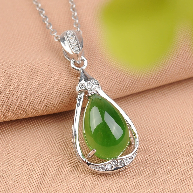 Очищенная яшма из старинного материала не jade, подвеска из белого нефрита, образец серебро 925, оптовая