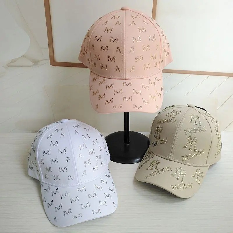 Pomladni in jesenski modni klobuk z račjim jezikom, poletni, vsestranski, otroški vložki Hot Diamond, črka M, za prosti čas_voghion.com