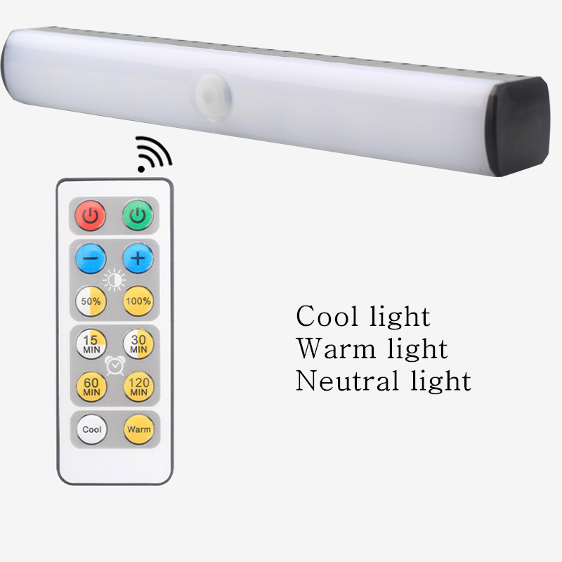 New and Unique Led Cool Lamp Wireless Magnetic Long Strip Night Light 3-Color Dimming Bedroom Corridor Wardrobe Cabinet Light