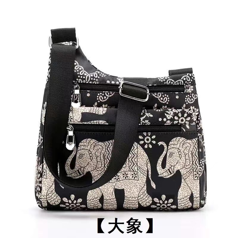 Simple Ethnic-Style Nylon Shoulder Bag for Middle-Aged and Elderly Mothers, Multi-Compartment Casual Women's Crossbody Bag Simple Ethnic-Style Nylon Shoulder Bag for Middle-Aged and Elderly Mothers, Multi-Compartment Casual Women's Crossbody Bag