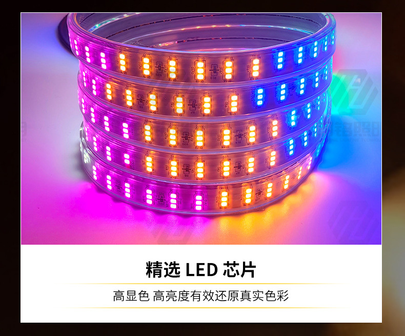 RGB farbenfrohe Wasserfalllichter-Lichtschleife Outdoor dekorative Atmosphäre wasserdicht sechsfarbige Marquee-Lichtschleife Schild Tür LED-Lichtschleife
