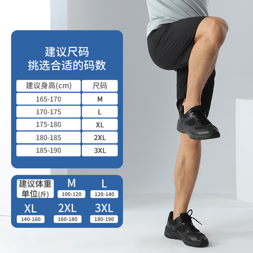 2025 Men's Outdoor Sports Loose Casual Thin Ice Silk Two-Piece Quick-Dry Shorts for Spring and Summer