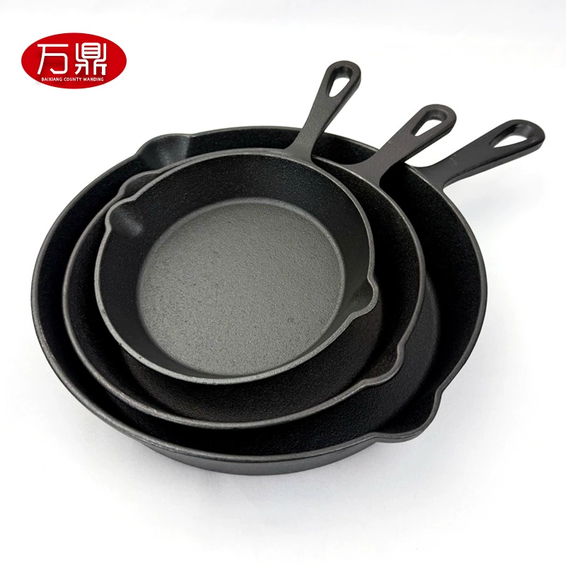 Чугунная сковорода без покрытия Небольшая сковорода сковорода домашняя старинная железная сковорода