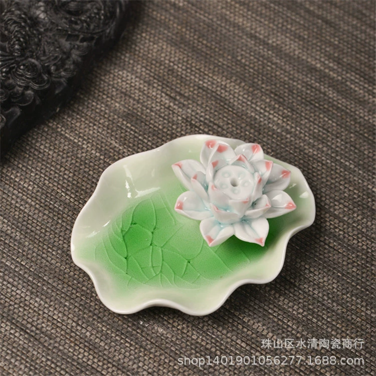 Керамическая диска из лотоса Jingdezhen диска для благовоний ароматная печь для дома украшения лотоса нити благовоний заглушка