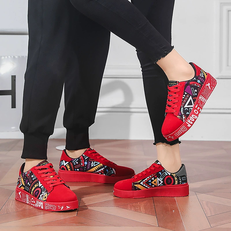 Красные туфли для выступлений мальчиков малого размера 35 холщовых туфель