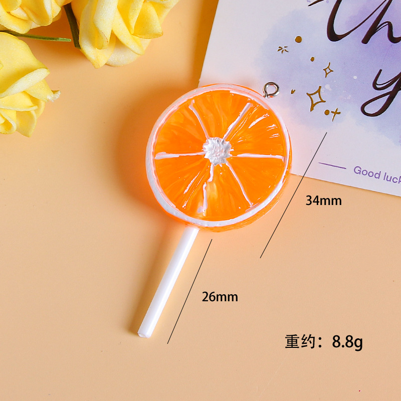 오렌지 롤리팝 롤리팝 (손톱 포함)