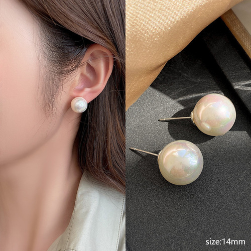 Night market stall supply 925 silver needle pearl earrings ins style fashion versatile earrings simple temperament earrings wholesale