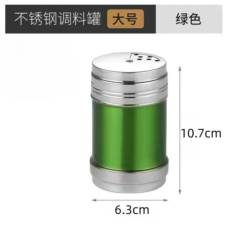 Botella de condimento de acero inoxidable no magnético, olla de espolvoreo para barbacoa, puesto comercial de cocina, olla de polvo al aire libre, botella de pimienta, botella de condimento