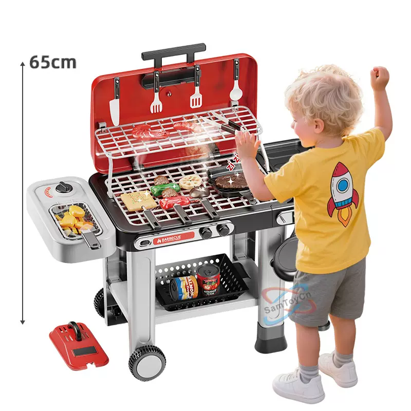跨境定制儿童仿真过家家烧烤架玩具 亲子互动趣味过家家玩具批发