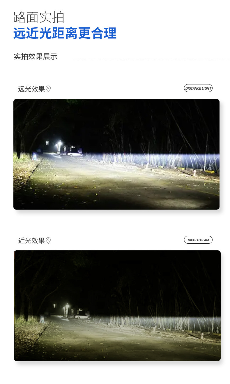 Motorcycle Electric Vehicle Spotlight Led Headlight, Ultra-Bright Yellow and White Dual-Color High and Low Beam Headlight, Modified Headlight