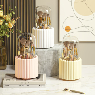 Cyber Celebrity Wash Storage Pen Conner Cosmetic Storage Conner Storage Artifact Dressing Table Rotating Dustproof Large Capacity Pen Conner