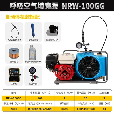 Hava kompressorları: Fire Extinguisher Air Filling - nrw-100gg-gasoline-automatic-comes-standard-comes-with-oil-filter-element