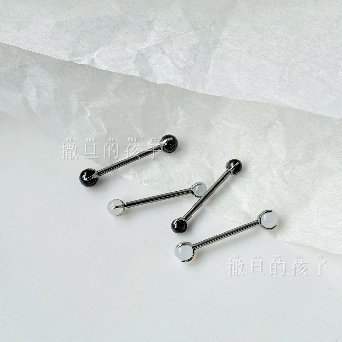 Labret stud lip piercing jewelry styling detail