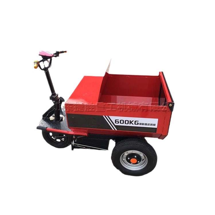 Camión de cubo gris de tres ruedas eléctrico sitio de construcción camión de tierra de cemento camión de estiércol de animales de granja