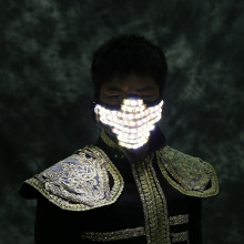 LED爆闪口罩发光面罩科技感酒吧派对KTV未来战士充电款发光面具