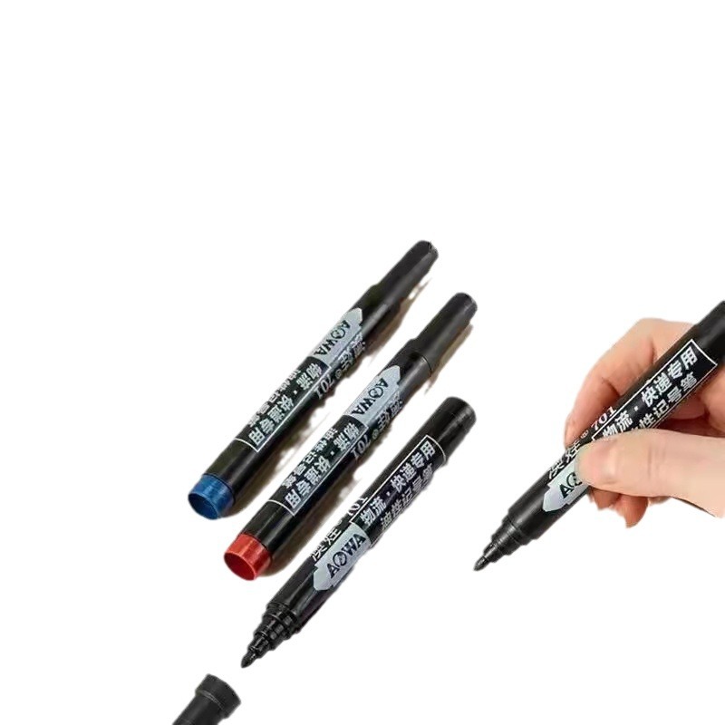 Marca pluma negro aceitoso de gran capacidad de secado rápido no borrable expresa logística marca grande cabeza pluma fábrica al por mayor