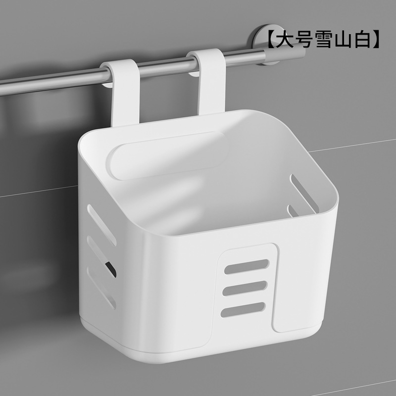 cocina doméstica pequeña cesta colgante estante de baño colgable pared de plástico almacenamiento de artefactos canasta
