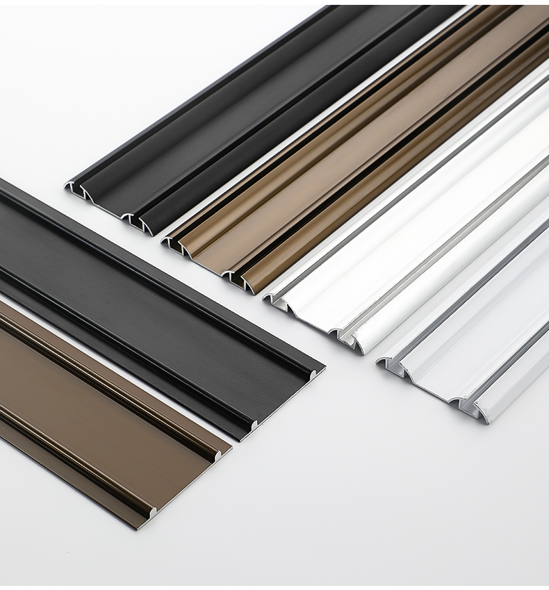 加厚免开槽移门双门轨道加宽导轨衣柜趟门滑槽推拉门双位滑轨配件