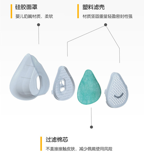 Native forest Kn95 anti-dust S8S9 respiratory purifier anti-haze anti-exhaust anti-methanol silicone