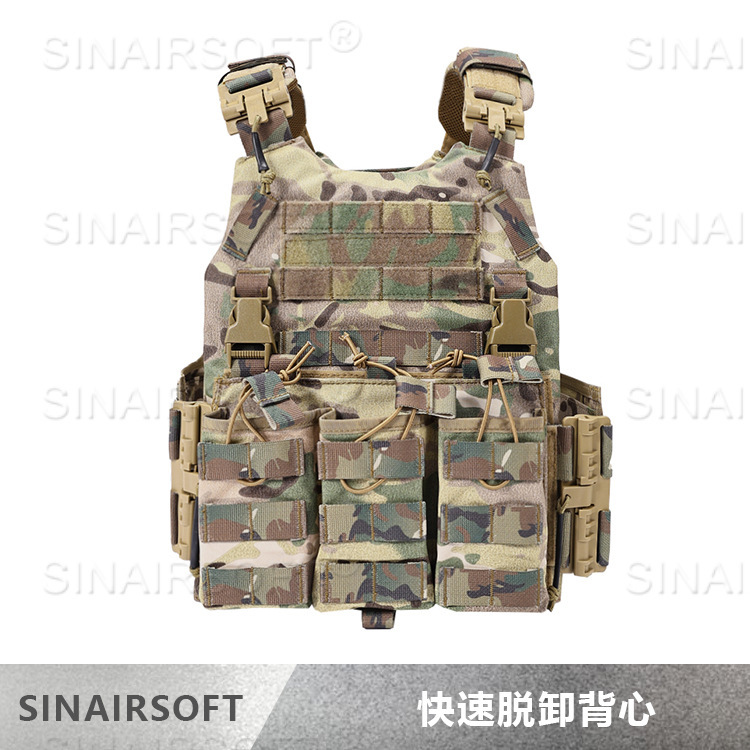 Sinairsoft Quick Release Vest Tactical Vest Military Fan Outdoor Protective Vest Waterproof, Scratch-Resistant and Wear-Resistant