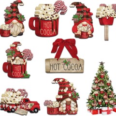 24ピース小人クリスマス木制ペンダントクリスマス精神クリスマスツリー祭り工芸品装饰ホームデコレーション
