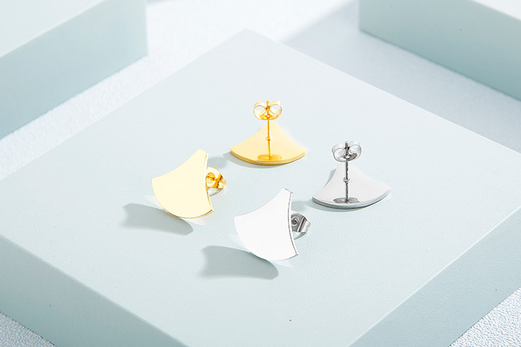 fashion creative stainless steel rhinestone earrings necklace set wholesale Nihaojewelry