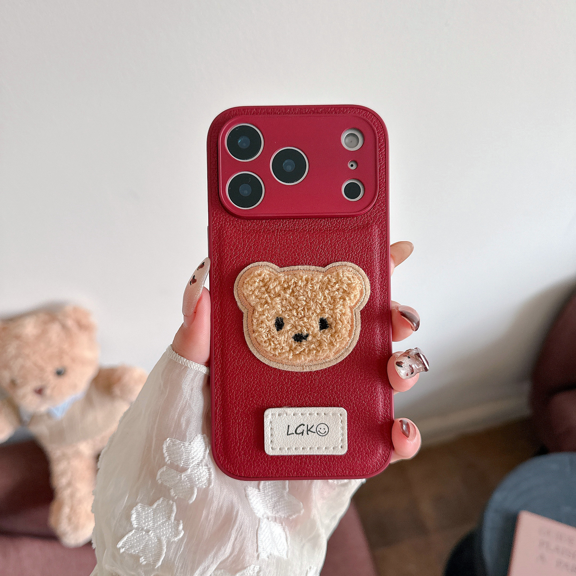 Nuevo iPhone17ProMax caso de teléfono celular, accesorios de piel de oso, caso de protección contra caídas, Apple 17 al por mayor image 10