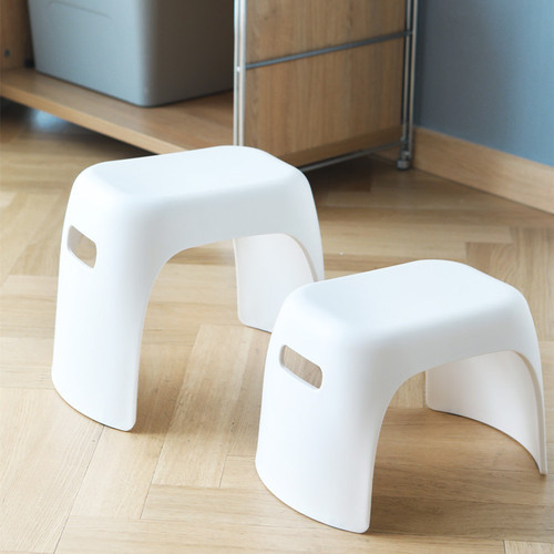 Japanese simple thickened shoe changing stool fashionable plastic bathroom stool household children's low stool square stool small bench step stool