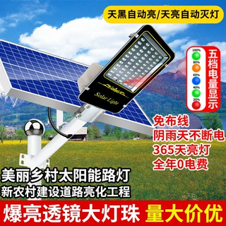 加工定制金豆款太阳能户外庭院灯农村太阳能路灯LED大功率投光灯