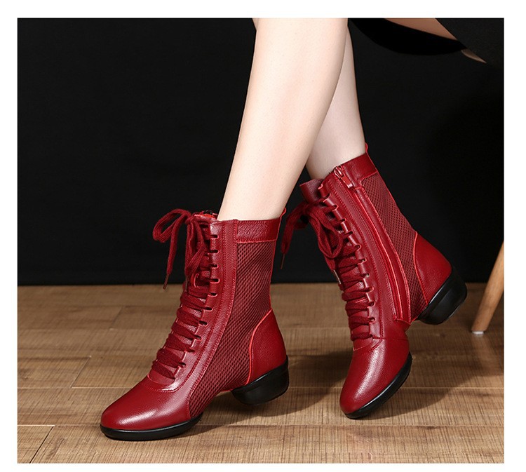 Homme genou bottes en caoutchouc synthétique Punk Chic talon haut bout carré à lacets bottes de chaussures d'extérieur_voghion.com