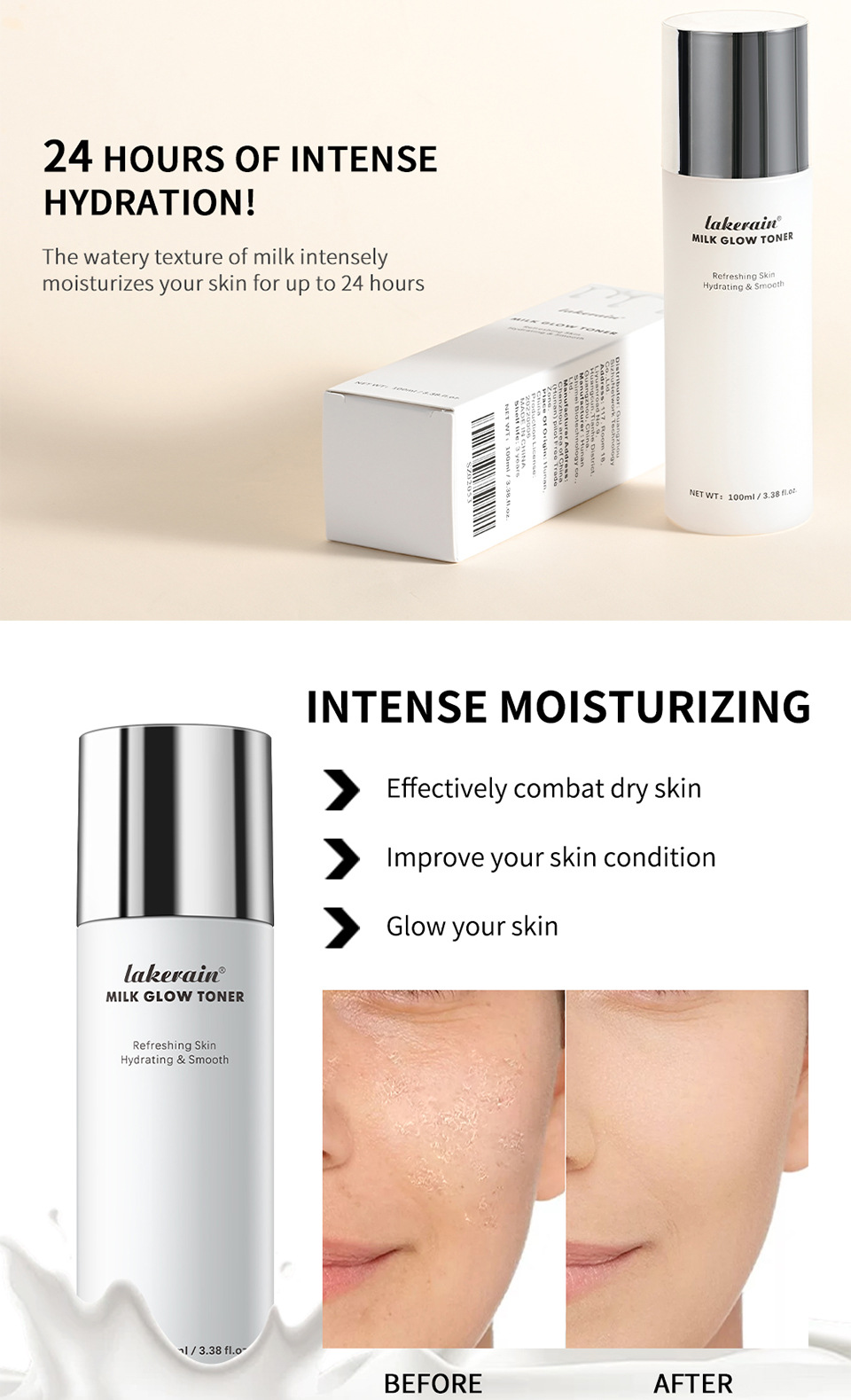 Lakerain Facial toner Application Scenario