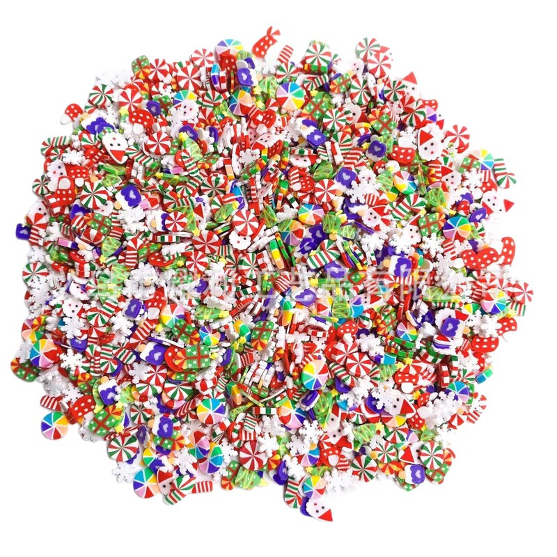 Christmas Decoration Soft Clay Pieces Cartoon Mini DIY Materials Soft Clay Slices Simulation Accessories Nail Art Uv Gel Cross-Border