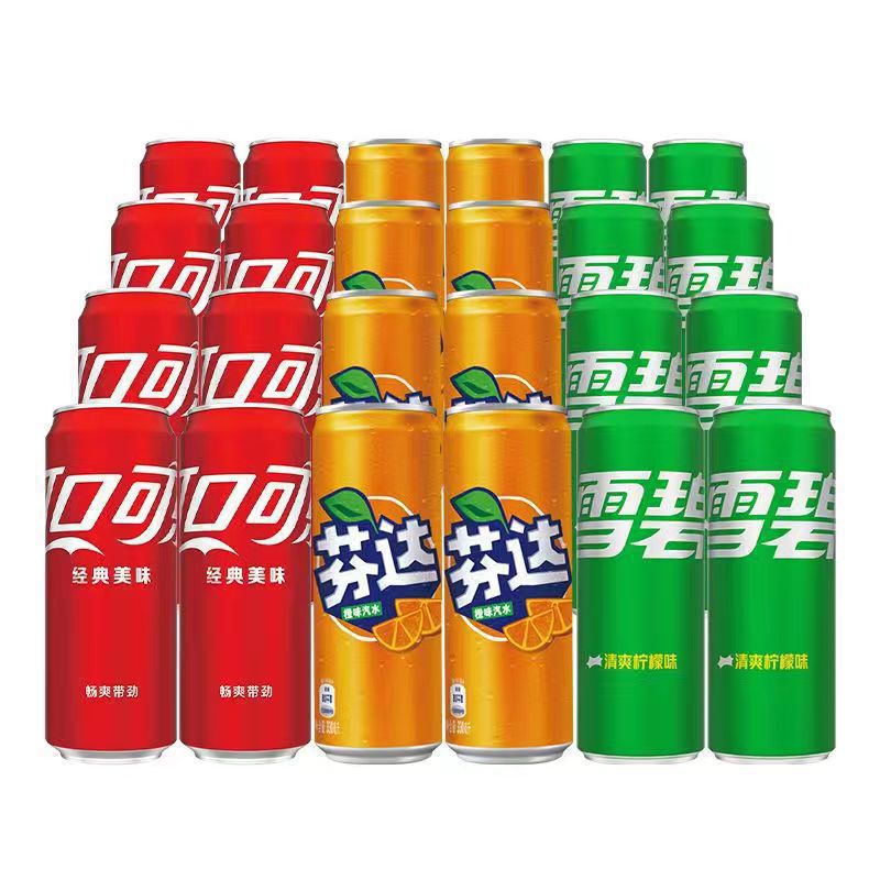 龙年限定可口可乐/无糖可乐/330ml*24罐常规版芬达/雪碧饮料整箱|undefined