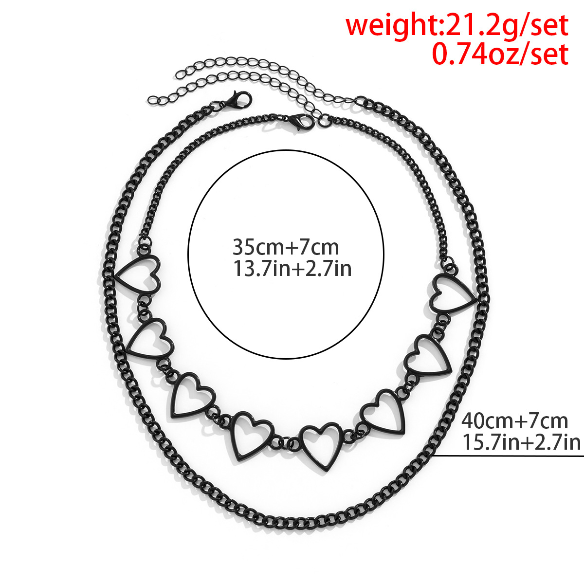 Wholesale Jewelry Fashion Heart Shape Iron Hollow Out Choker display picture 1