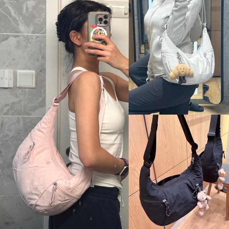 Guangzhou Duojin Luggage Firm lulu New Cattle Bag Large Capacity Yoga Bag Casual All-match Crescent Bag Guangzhou Duojin Luggage Firm lulu New Cattle Bag Large Capacity Yoga Bag Casual All-match Crescent Bag