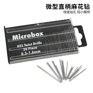 Cross-Border 20Pc Fully Ground High-Speed Steel Mini Twist Drill Micro Small Drill Bit 20 Plastic Boxed Electric Drill Hole Opening Set