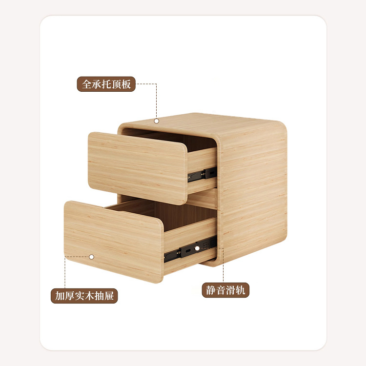 Mesa de cabezal de cama dormitorio doméstico madera sólida doble cajón de cama armario de almacenamiento fácil de alta sensación armario de almacenamiento pequeño