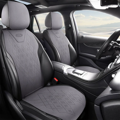 Seat cushion, seat cover Sharp Focus New Mondeo - light-gray-standard-version-2-consecutive-and-passenger-seats-warm-in-winter-and-cool-in-summer-suede-ford-car-series-marking
