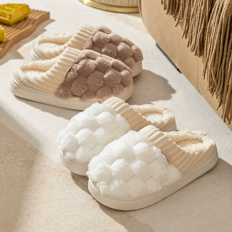 Хлопковые тапочки для женского дома зимой