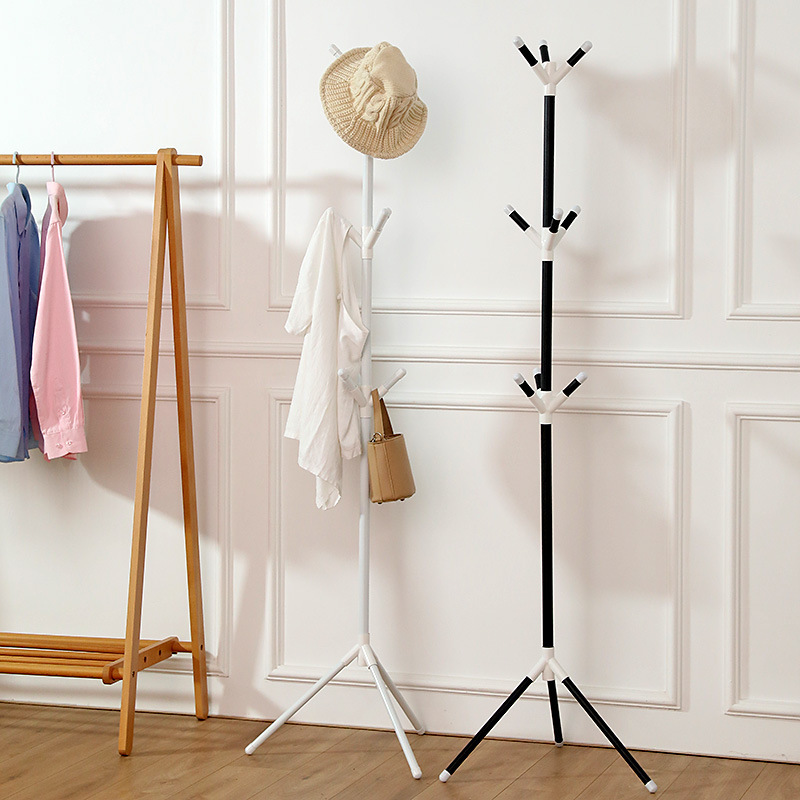 Simple montaje piso perchero Oficina hierro perchero dormitorio vertical ropa rack creativo salón percha