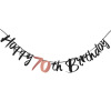 Birthday party Happy Birthday pulls flag, rose golden black gold, 18 40 50 70 birthday banner