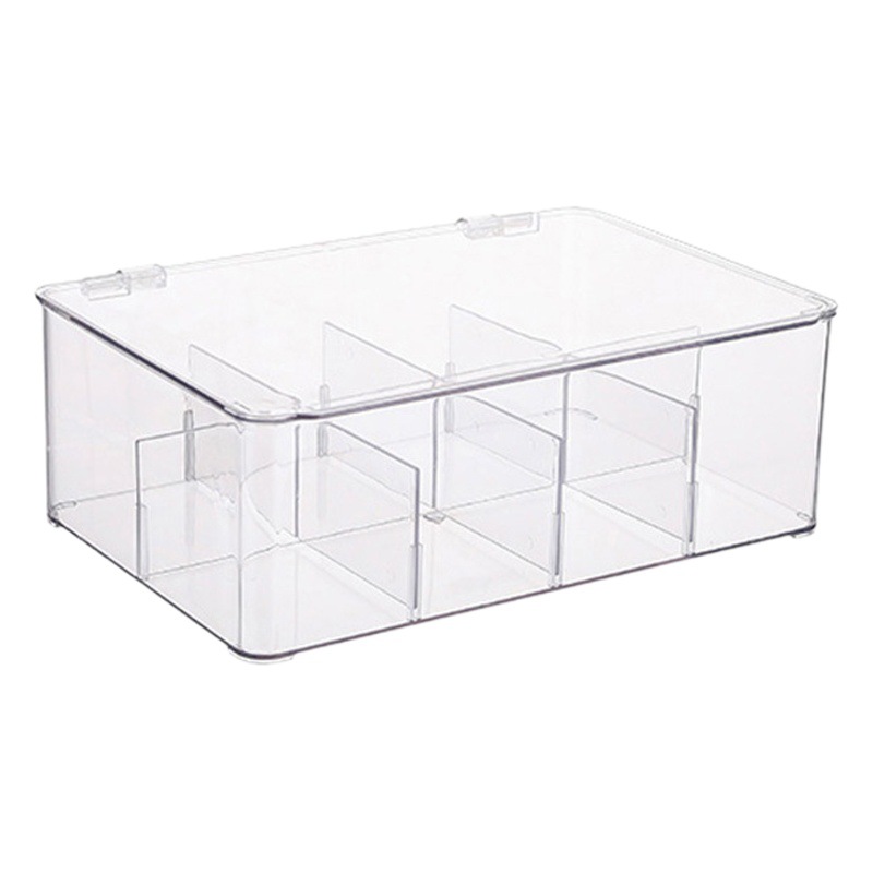 Caja de almacenamiento de escritorio compartimiento café bolsa de té caja de almacenamiento con tapa extraíble a prueba de polvo Oficina buena caja de almacenamiento