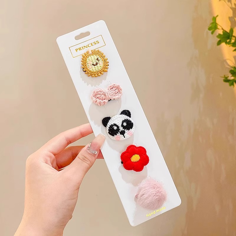 Niños lindos abrazaderas de pelo de tela para bebés, abrazaderas de pelo para bebés no lesionan el cabello para niños pequeños