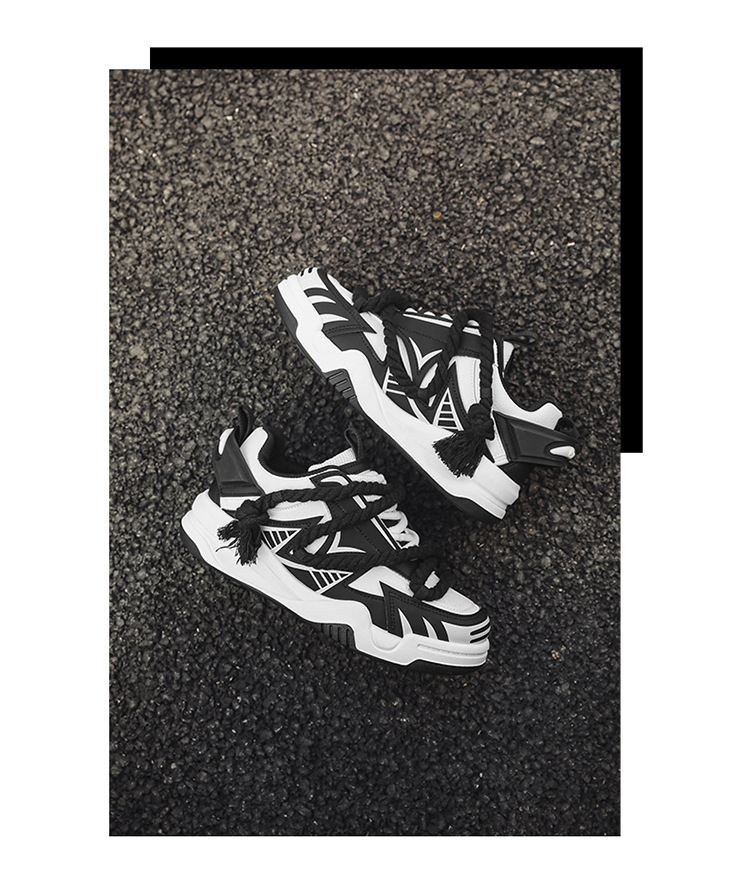 Novos sapatos esportivos masculinos de outono de 2024, sola grossa e antiderrapante, versão coreana, moda moderna, design de nicho, sapatos de pão_voghion.com