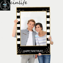 1Pcs Happy Birthday Photo Booth Frame Props Kids羳l