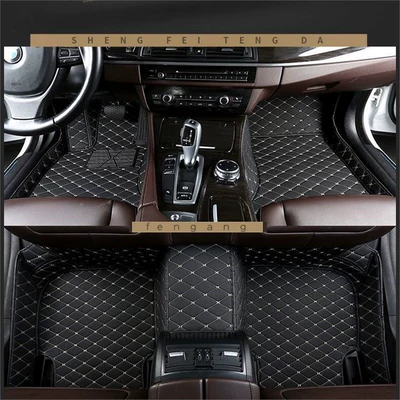Modelə uyğun ayaqaltı mat special single-layer double-layer full - standard-black-rice-leather-five-seater-single-layer