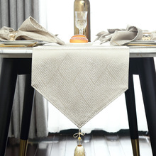 桌旗现代简约北欧餐桌装饰布长条床旗床尾巾美欧式轻奢华茶几桌布